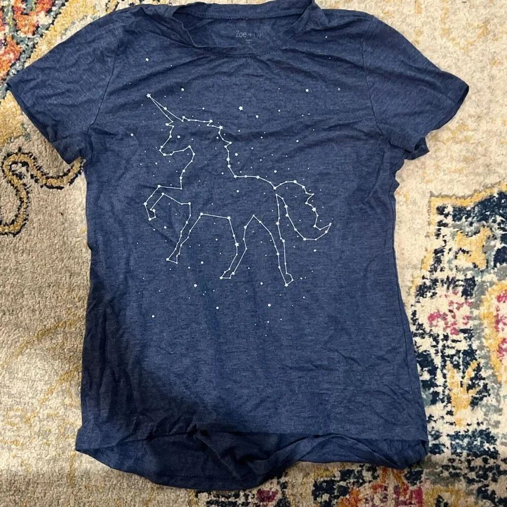 🦄 Zoe + Liv Graphic Tee – Unicorn Constellation – Women’s XL 🦄